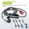 ZENCAR E-PRO (3en1) Cargador Portátil EV Tipo 2 - Schuko / CEE 5-pin / Tipo 2 | 16A | 3-fase | 11 kW | WiFi | App | 5m
