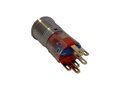 Botón de acero 3,3V / 24Vinoxidable con diodo LED RGB