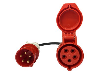 Premium-Adapter von 16A zu 32A CEE 5-polig | 16A | 1-3 Phasen | 3,6 - 11 kW | 0,5m