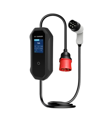 Cargador portátil inteligente BOMERN TIPO 2 - CEE de 5 pines | Pantalla | 32 A | Monofásico | 7,4 kW | 5 m | WIFI| APP