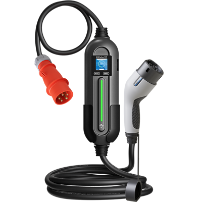 Cargador portátil para vehículos eléctricos E-PRO (3en1) Tipo 2 - Schuko / CEE 5-pin / Tipo 2 | 16A | 3-fase | 11 kW | WiFi | App | 5m