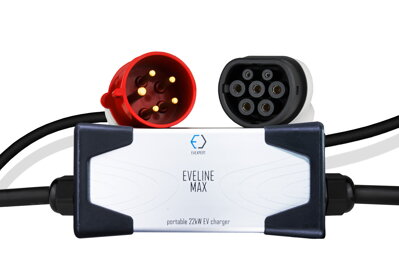EVELINE Max - Cargador portátil inteligente TIPO 2 - CEE 5-PIN | 32A | 3phase | 22kW | 5 - 8m