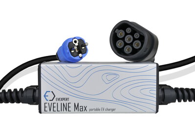 EVELINE Max - Cargador portátil inteligente TIPO 2 - Schuko | 16A | 1phase | 3,6kW | 5m