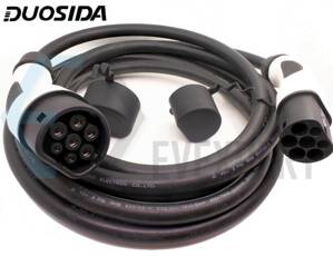 DUOSIDA cable de carga TIPO 2  | 32A | 3fase | 22kW | 5 - 8m