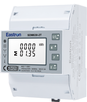 Medidor de electricidad trifásico multifuncional de dos tarifas EASTRON SDM-630-2T MODBUS RTU MID